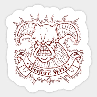 Thunder skull - lines version Sticker